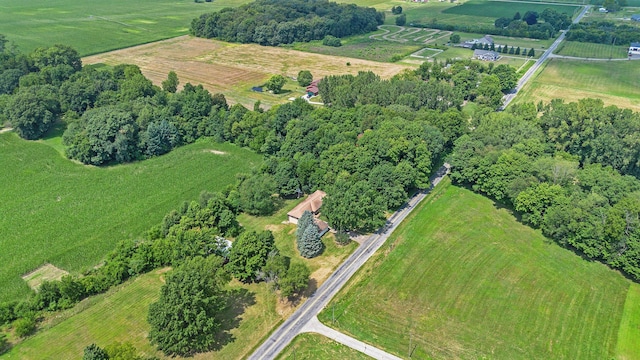 bird's eye view featuring a rural view