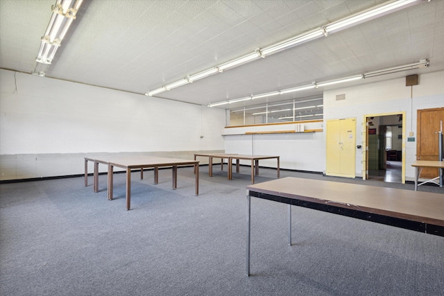 game room featuring carpet flooring