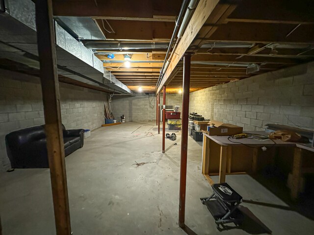 view of basement