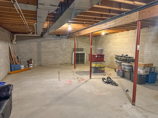 view of basement