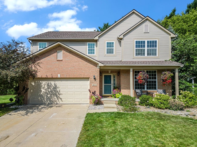 view of front property featuring a front yard