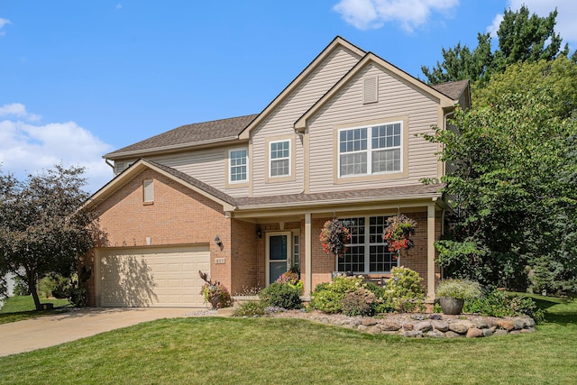 view of front property featuring a front yard