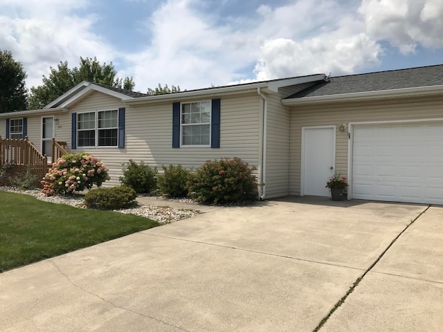 view of front facade with a garage