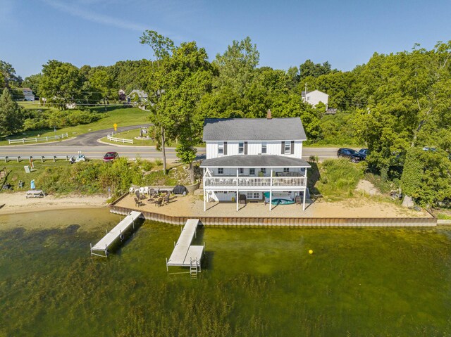 birds eye view of property