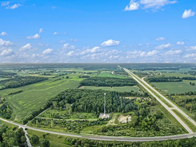 bird's eye view with a rural view