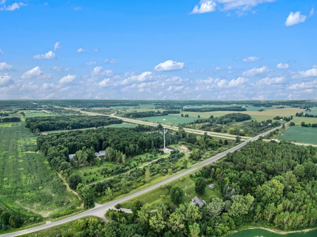 drone / aerial view featuring a rural view