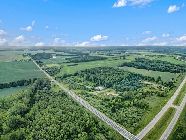 bird's eye view featuring a rural view