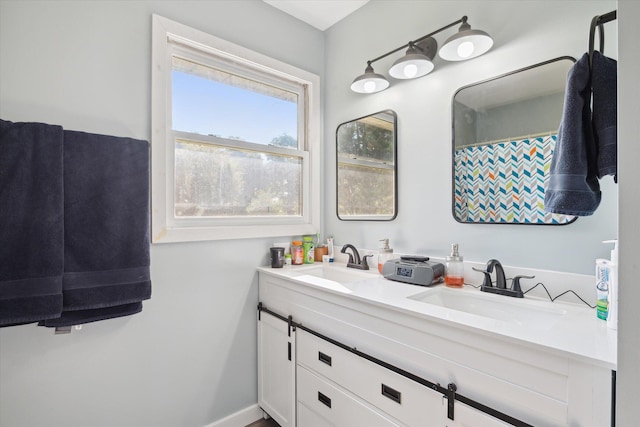 bathroom featuring vanity