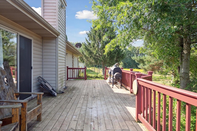 view of wooden deck