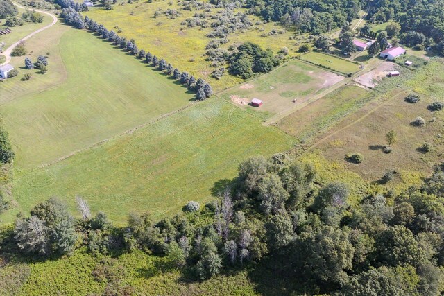 drone / aerial view featuring a rural view