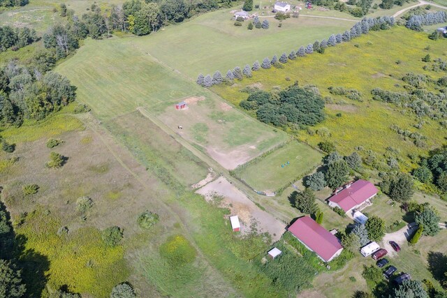 bird's eye view featuring a rural view