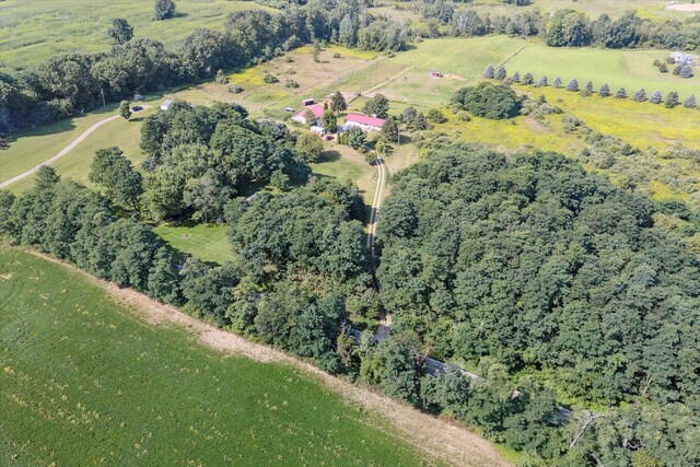 drone / aerial view featuring a rural view