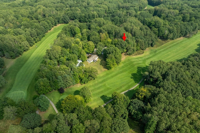 aerial view featuring a view of trees