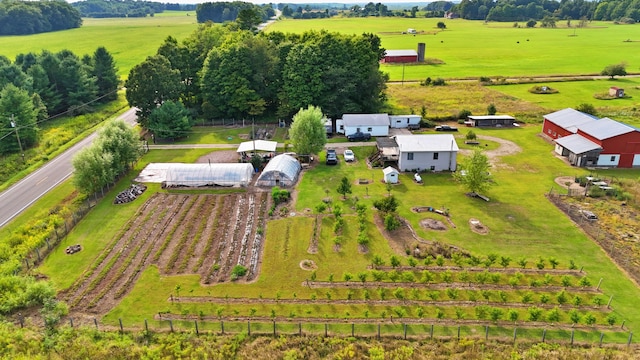 aerial view featuring a rural view