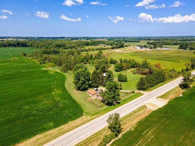 bird's eye view featuring a rural view