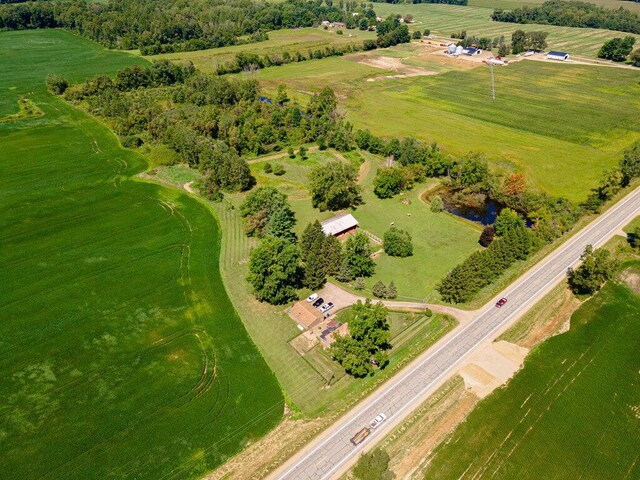 bird's eye view featuring a rural view