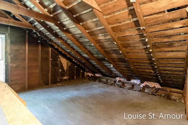 view of attic