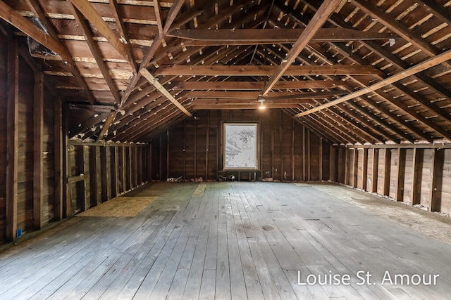 view of attic