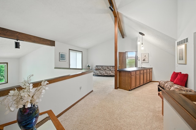 6710 Curtis Rd, Plymouth, MI 48170 - hallway featuring plenty of natural light and light carpet