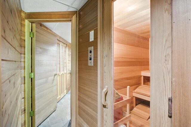 6710 Curtis Rd, Plymouth, MI 48170 - sauna / steam room featuring wooden walls