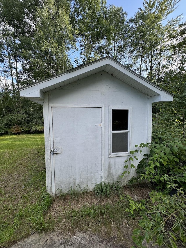 view of shed