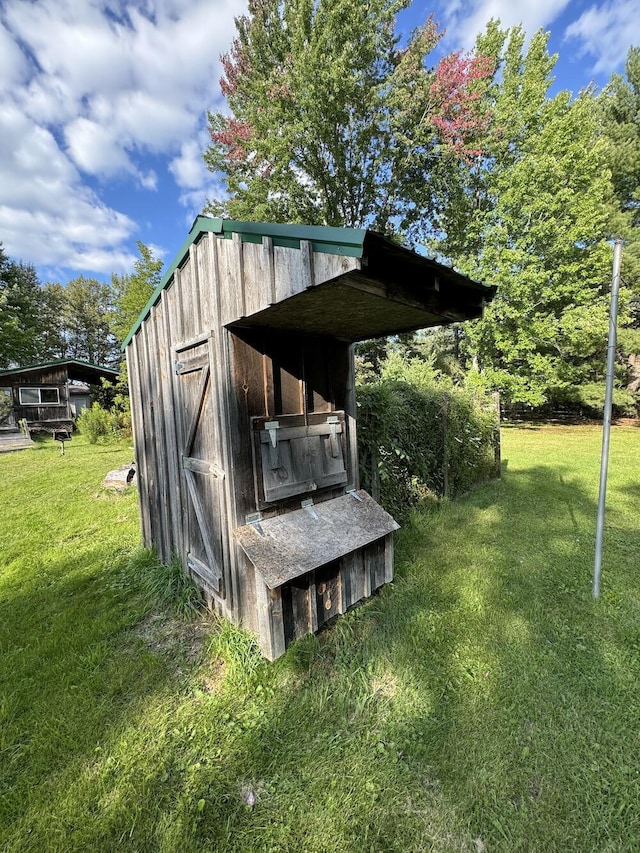 view of shed