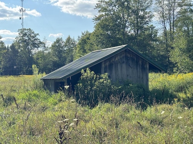 view of pole building