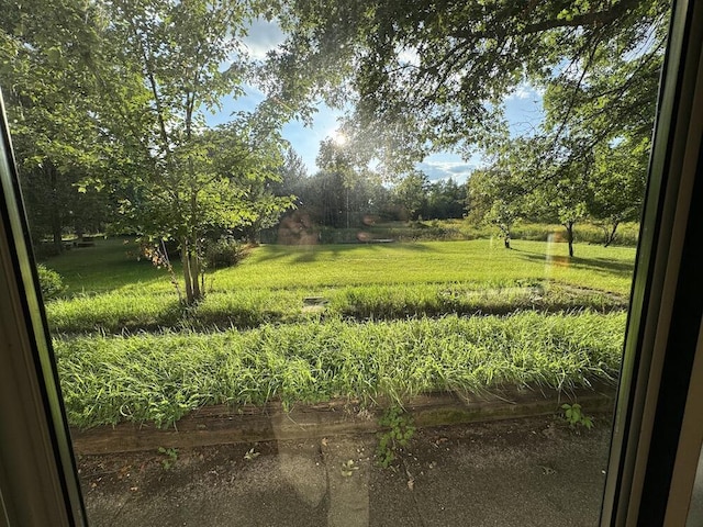 view of yard featuring a rural view