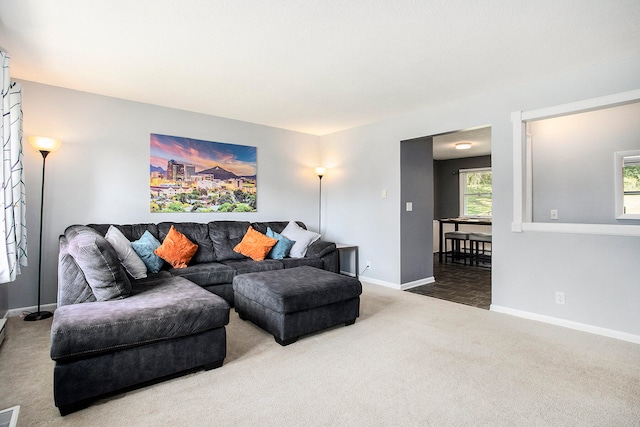 view of carpeted living room