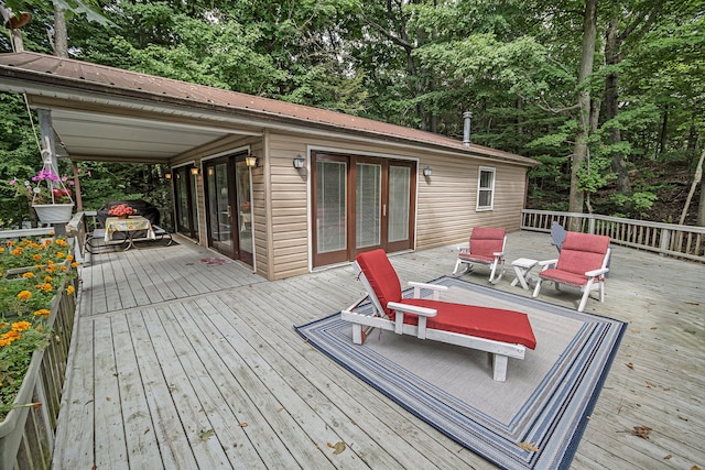 view of wooden deck