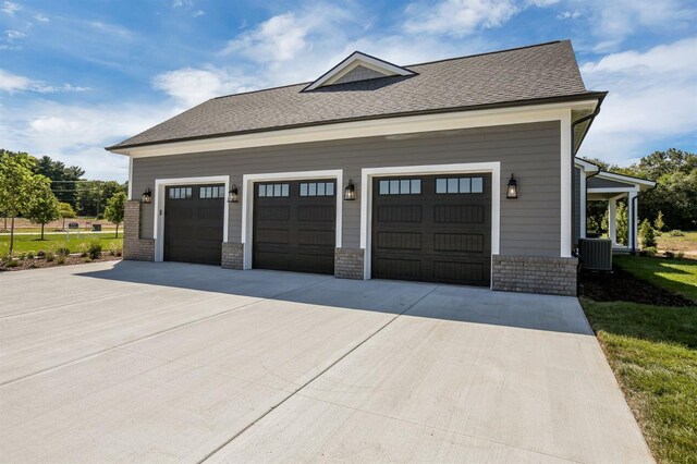 garage with central AC