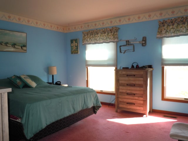 bedroom featuring carpet flooring