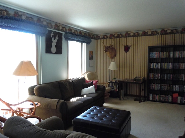 view of carpeted living room