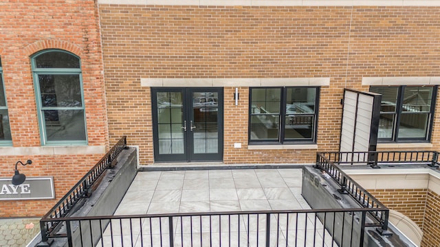 view of patio with french doors