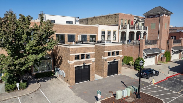 view of property featuring a garage