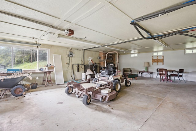 garage featuring a garage door opener