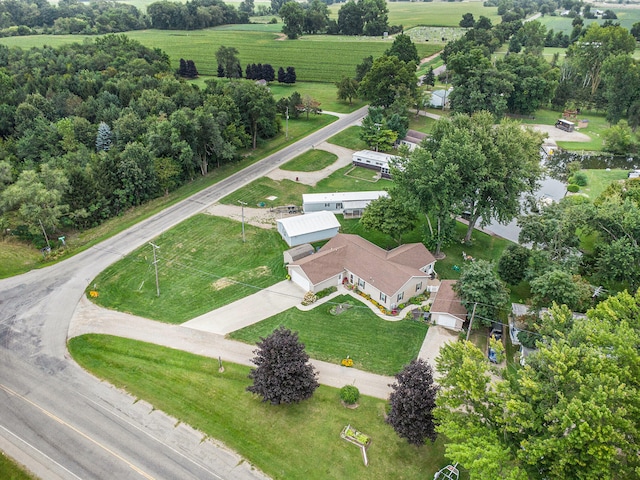 bird's eye view featuring a rural view