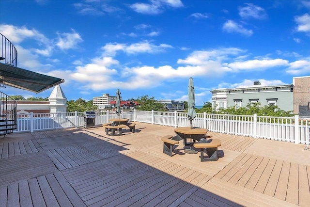 view of wooden terrace