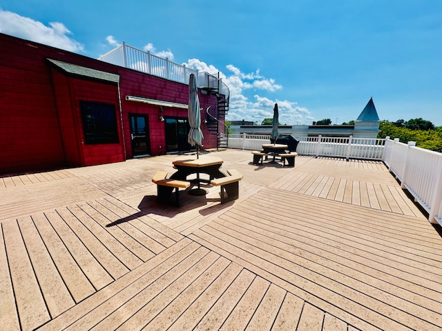 view of wooden deck