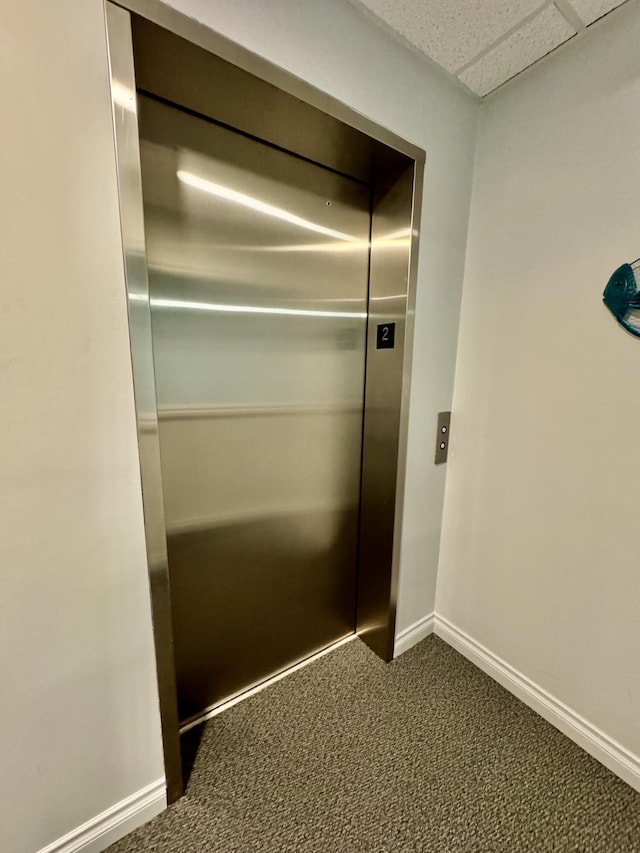 interior space featuring elevator