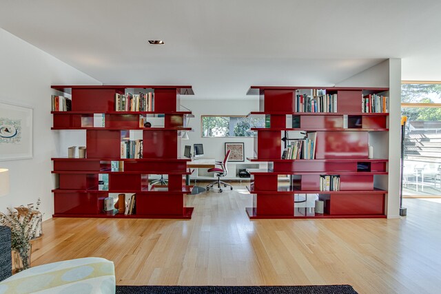 interior space with hardwood / wood-style flooring and a wealth of natural light