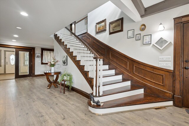 interior space featuring hardwood / wood-style flooring