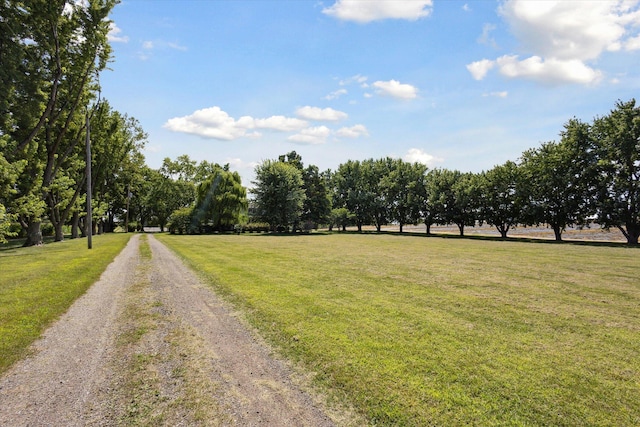 view of street featuring a rural view