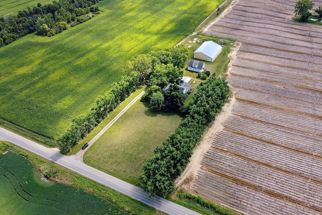 drone / aerial view featuring a rural view