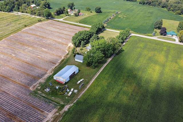 bird's eye view with a rural view