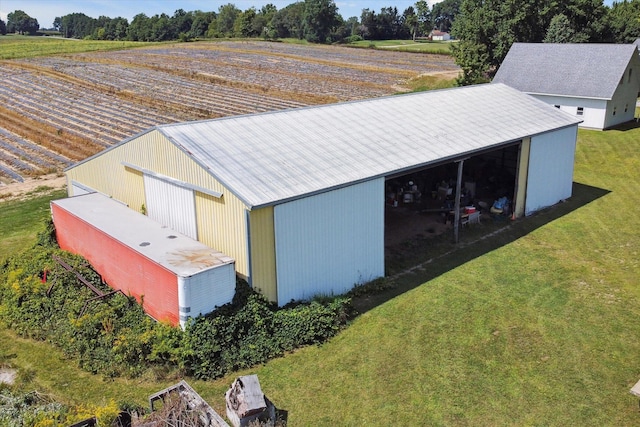 drone / aerial view with a rural view