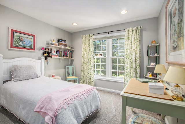 view of carpeted bedroom