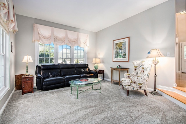 view of carpeted living room