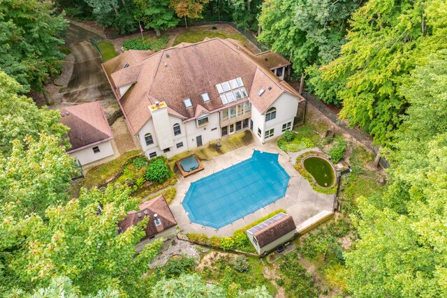 birds eye view of property