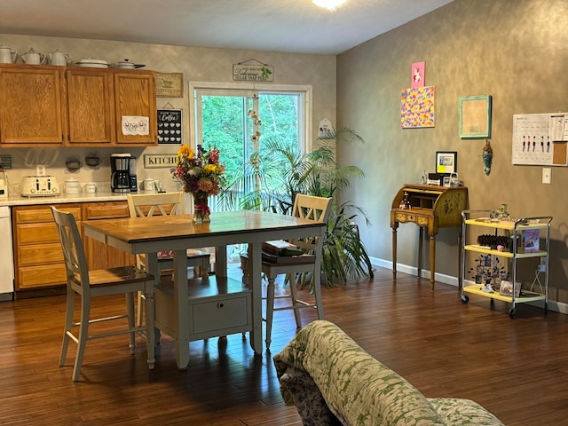 interior space featuring dark hardwood / wood-style flooring